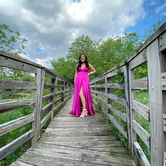 Magenta Prom Dress - Picture 5 of 5